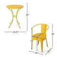 thumbnail image 2 of KOSSMAI Ensemble de Salle à Manger d'Extérieur 3 Pcs pour Patio, Deux Chaises de Salle à Manger et une Table Ronde de Salle à Manger pour l'Extérieur, Jardin, Patio, Jaune, 2 of 5