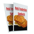 thumbnail image 4 of A-frame Sidewalk Pork Tenderloin Sandwich 24" x 36" Double Sided A-Frame Sidewalk Sign, Includes 2 Plastic Inserts | Foldable Portable White Signicade Sandwich Board Signs, 4 of 5