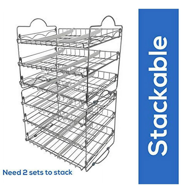 Utopia Kitchen Storage Can Rack Organizer Stackable Can Organizer Holds Upto 36 Cans for Kitchen Cabinet or Pantry (Chrome)