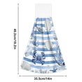 thumbnail image 3 of Water Plants Crab Starfishes Shells Hanging Towels with Loop Hand Towels Nylon Fastener Tape Design Dish Cloths 2 Pieces, 3 of 7