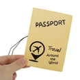 thumbnail image 3 of Unique Bargains 1 Pc Passport Holder Durable Airplane Location Marker Document Holder for Travel Yellow, 3 of 5
