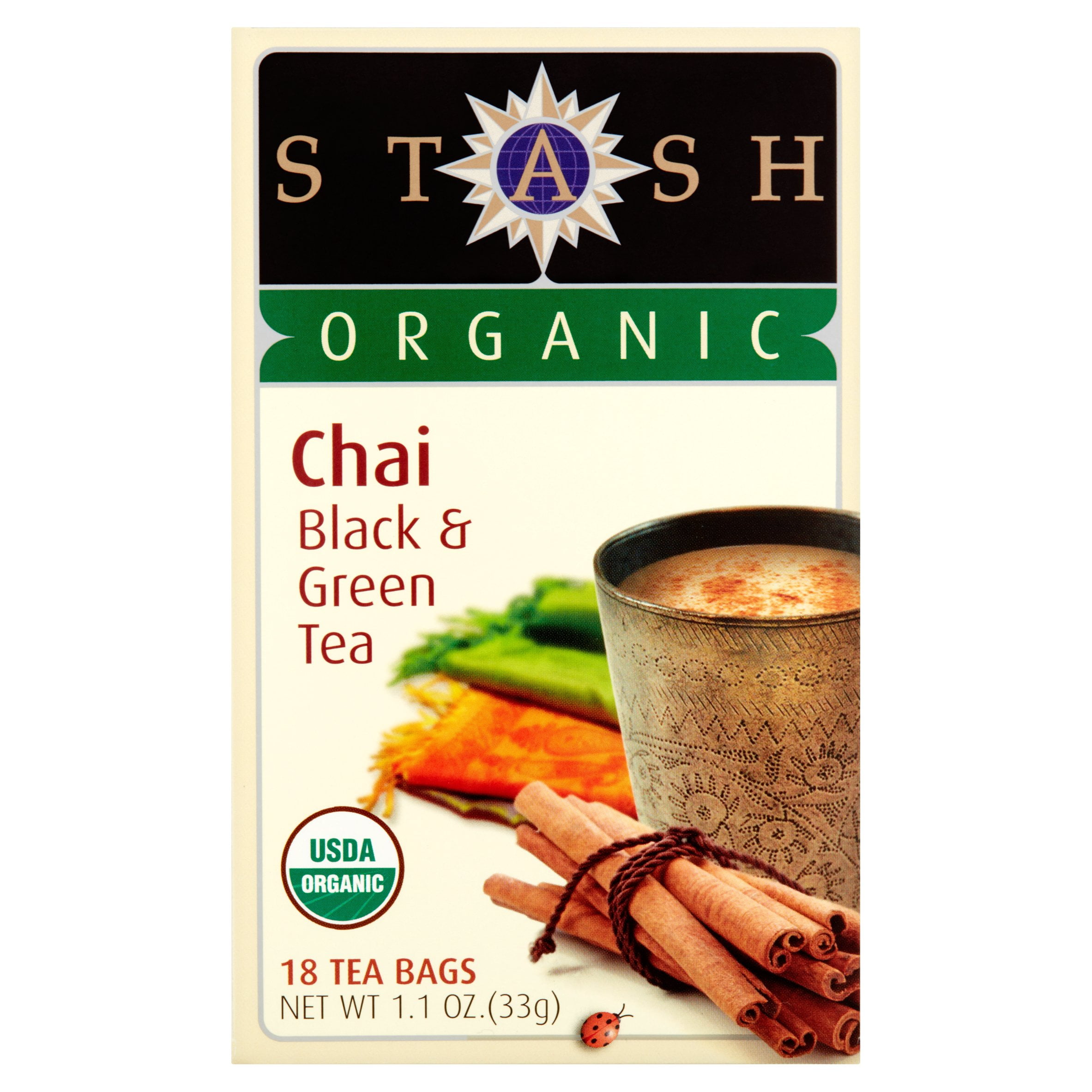 Stash Tea Tea Chai Black Grn Org,18 Bg (Pack Of 6)