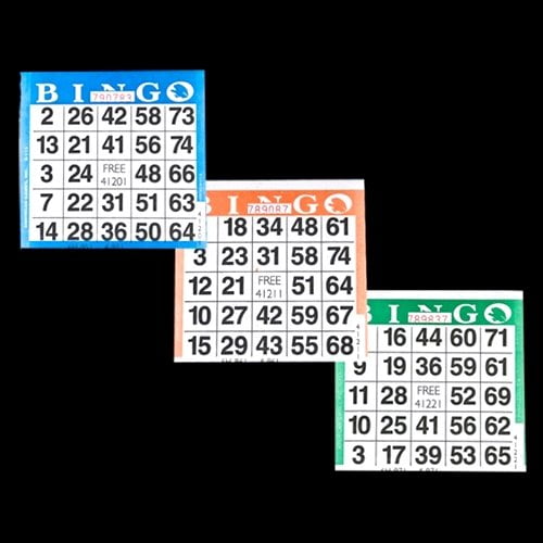 Bingo Paper Cards - 6 Sheets - 100 Books - Play 6