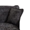 thumbnail image 2 of Single Seat Cloud Sofa (No Armrests), Double Layer Upholstered Seat Cushion, Breathable Chenille Fabric, Black, 2 of 5