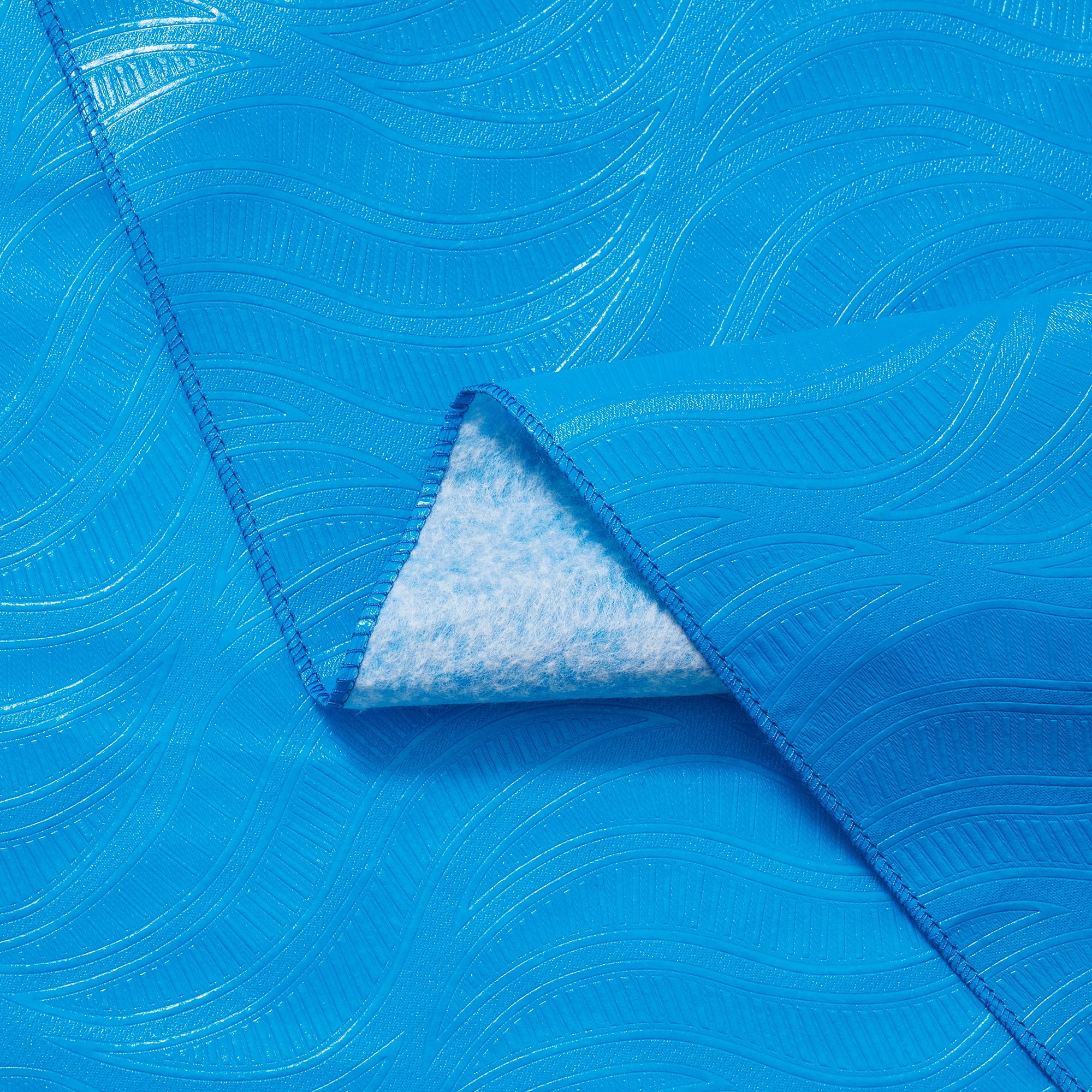 Mainstays Summer Fun Tablecloth, Indoor & Outdoor Table Decoration 60" x 84" - Leaf Embossed Blue