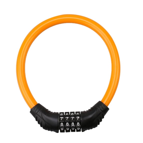 Bicycle Password Lock, 4 Digital Combination Password Cycling Security Bicycle Bike Cable Chain Lock