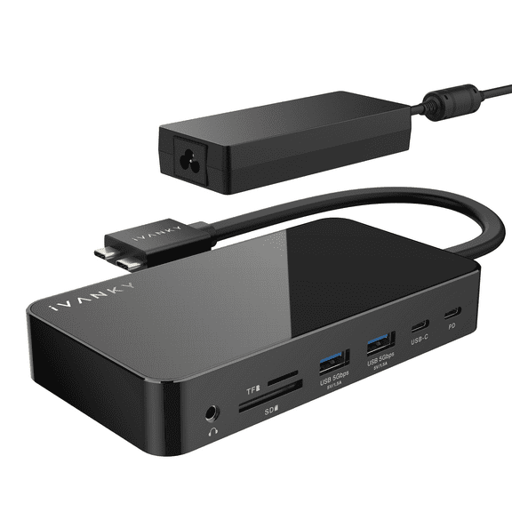 FusionDock 1 MacBook Pro Docking Station with 180W Power Adapter 12-in-2 Dual 4K@60Hz Monitor Dock for MacBook
