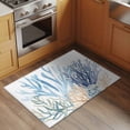 thumbnail image 2 of 2x3 Ft Entryway Area Rug, Summer Coral Kitchen Rug Runner Washable Floor Mat, Vintage Coastal Ocean Blue Green Plant Non Slip Indoor Door Mat Throw Carpet for Bathroom Living Room Bedroom, 2 of 8