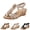 Beige, variant on Women's Feather Decor Wedge Sandals Open Toe Casual Summer Footwear Beige 37