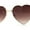 Gold Brown, variant on Womens Classic Metal Rim Heart Shape Valentines Sunglasses Gold Brown