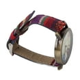 thumbnail image 4 of Watch Multicolour Bohemian Style Brass PU Leather Button Battery Women Watch For Birthday Party, 4 of 21