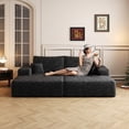 thumbnail image 5 of Black 74.8" Sofa bed featuring Dual Sleeper & Lounger - No Assembly, Plush Corduroy Fabric for Comfort, 5 of 7