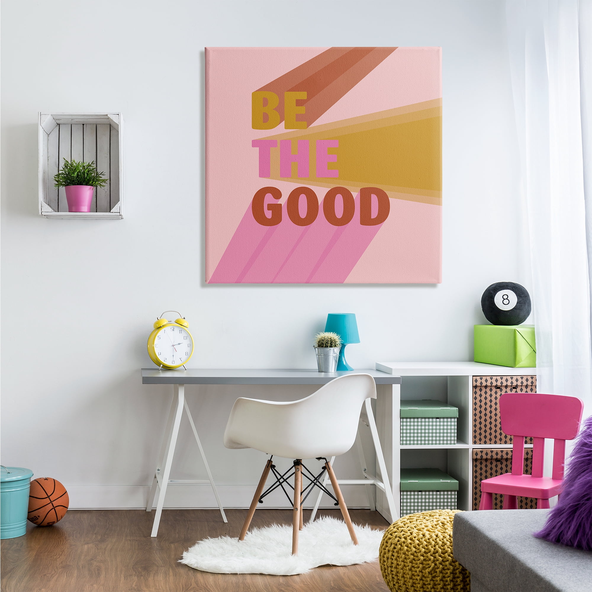 Stupell Indtries Be the Good Positivity Phrase Geometric Pop Typography,36 x 36,Design by Sd Graphics Studio