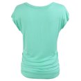 thumbnail image 3 of KOGMO Womens Short Sleeve Solid Basic Tunic Top Tee with Side Shirring, 3 of 7