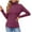 Wine, variant on Pisexur Womens Casual Long Sleeve Shirts High Neck Mock Turtleneck Tops Slim Fit Basic Lightweight Plain T-Shirts