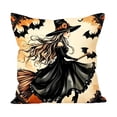 thumbnail image 2 of Halloween Theme Pillow Cover,18x18 Inch,Goth Witchy Decor,Spooky Fall Decor Pillow Covers,Hidden Zipper for Sofa Couch Bedroom Home Halloween Decor, 2 of 6
