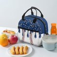 thumbnail image 4 of HUIACONG Lunch Bag with Baseball Drip Pattern, Aluminum Film Insulated Lunch Tote for School and Daily Use for Men and Students, 4 of 10