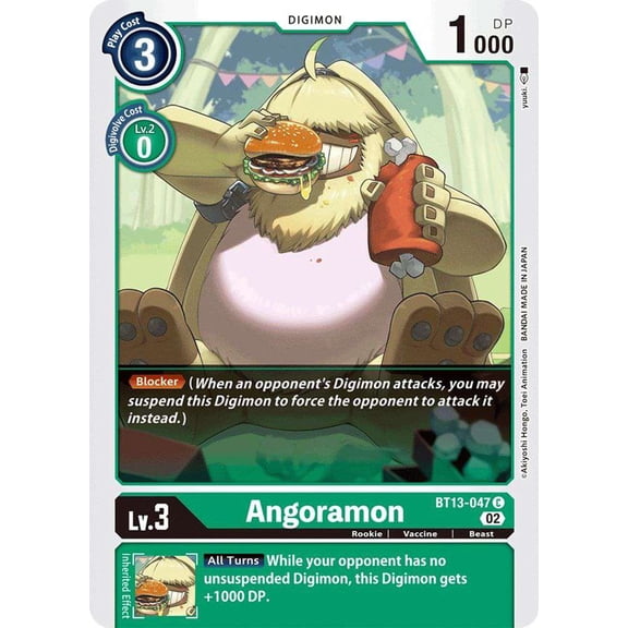 Digimon Versus Royal Knights Common Angoramon BT13-047