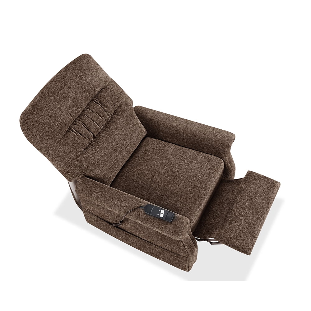 Kepooman Soft Fabric Upholstery Power Lift Recliner Chair with Remote, Brown Kepooman Soft Fabric Upholstery Power Lift Recliner Chair with Remote, Brown