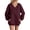 C-RD1292, variant on DHFJKG Sweatshirt For Women Oversized V Neck Long Sleeve Plain Sweatshirt Drop Shoulder Loose Fit Casual Pullover With Pocket Classic Tops