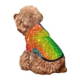 thumbnail image 5 of Fotbe Glitter Rainbow Print Small Dog Sweater Hoodies Pet Grey Hooded Soft Fleece Sweatshirts with Pocket Fall Winter Puppy Cat Sweaters Warm Clothes-Medium, 5 of 7
