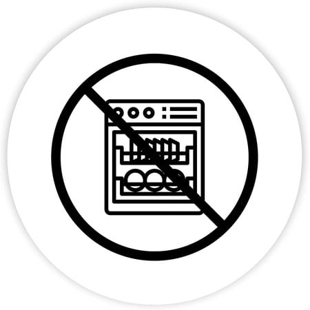 Koyal Wholesale Round Small Business Labels, Do Not Place In Dishwasher Icon, Set of 120