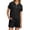 Black, variant on Track Suits for Women Set Short Sleeve Quarter Zip Lapel Collar Sweatshirt and Shorts 2 Piece Matching Set Sweat Shorts Sets