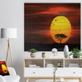 thumbnail image 3 of Design Art - Lonely Tree with Birds at Sunset, 3 of 5