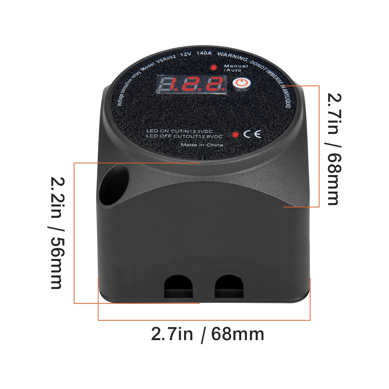 KFFKFF Split Charge Relay Voltage Sense Relay 12V 140A Dual Battery Isolator