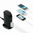 thumbnail image 7 of USB Charging Station Hub, Portable Smart 6A 30W 6 Port USB Wall Charger, Desktop Charging Multi Ports Rapid Adapter for Cellphones iPad iMac MacBook Camera PC & Laptop (Black), 7 of 7