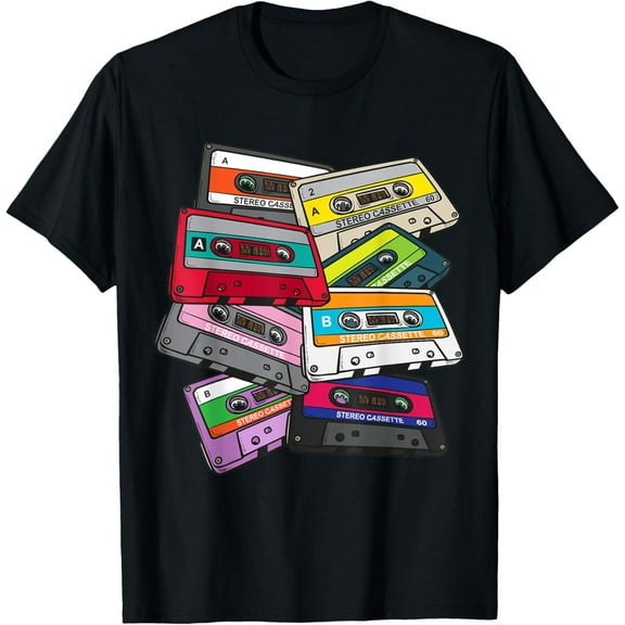 1980 80's Kid Vintage Generation Eighties Cassette Tape T-Shirt