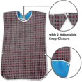 thumbnail image 3 of 3 Pack Washable Adult Bibs with Crumb Catcher Large Size for Elderly Dining Protection, 3 of 4