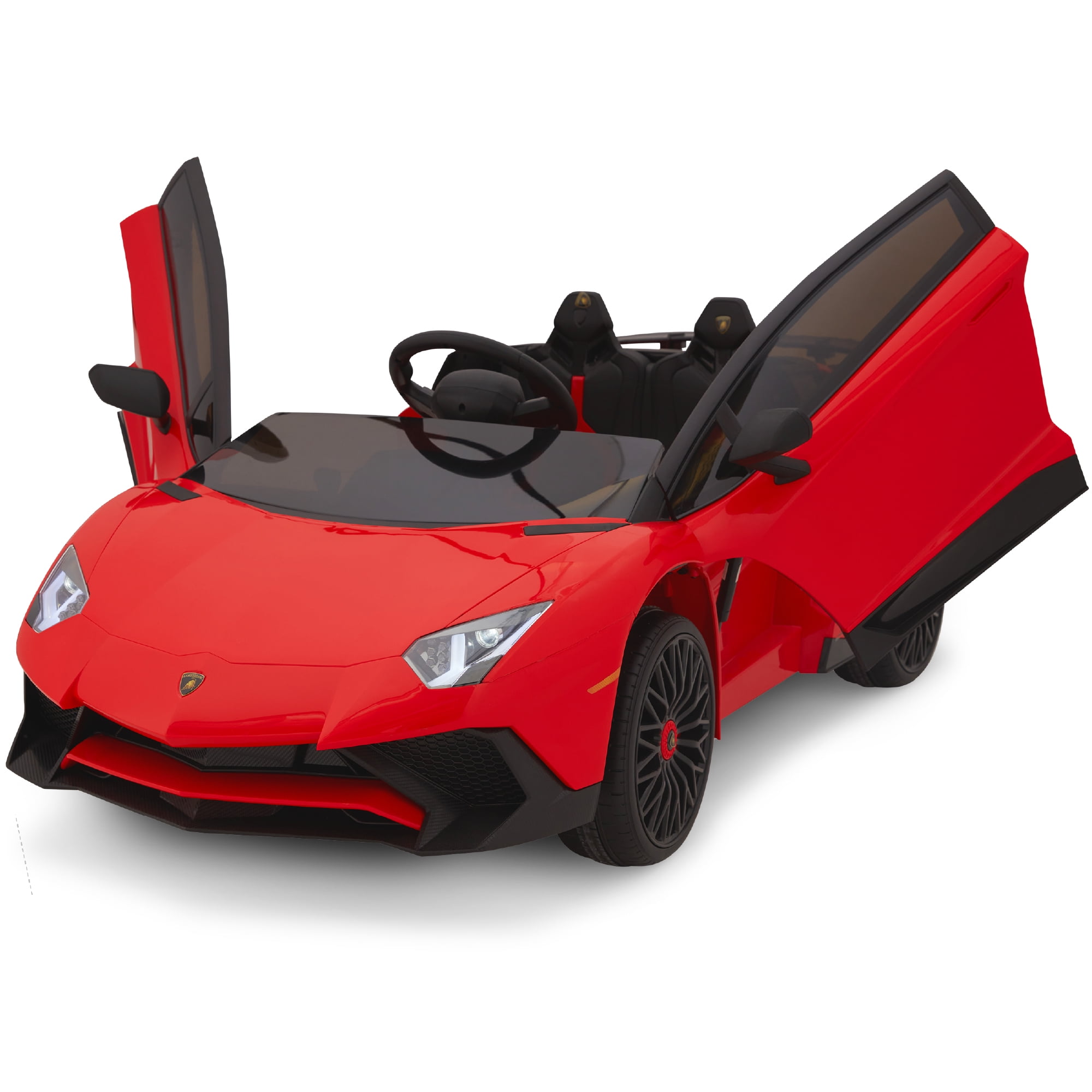 Best Choice Products Kids 12V Ride On Lamborghini Aventador SV Sports Car  Toy w/ Parent Control, AUX Cable - Red 