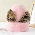 thumbnail image 4 of Generic Beanie Hat for Women Cute Cat Ear Beanie Winter Hat with Horns Beanie Hats Knit Cuffed Warm Ski Caps Women's Elastic Knitting Cold Hat Ski Hat Warm Hat, 4 of 5