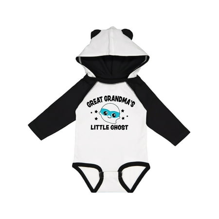 

Inktastic Cute Great Grandma s Little Ghost with Stars Gift Baby Boy or Baby Girl Long Sleeve Bodysuit