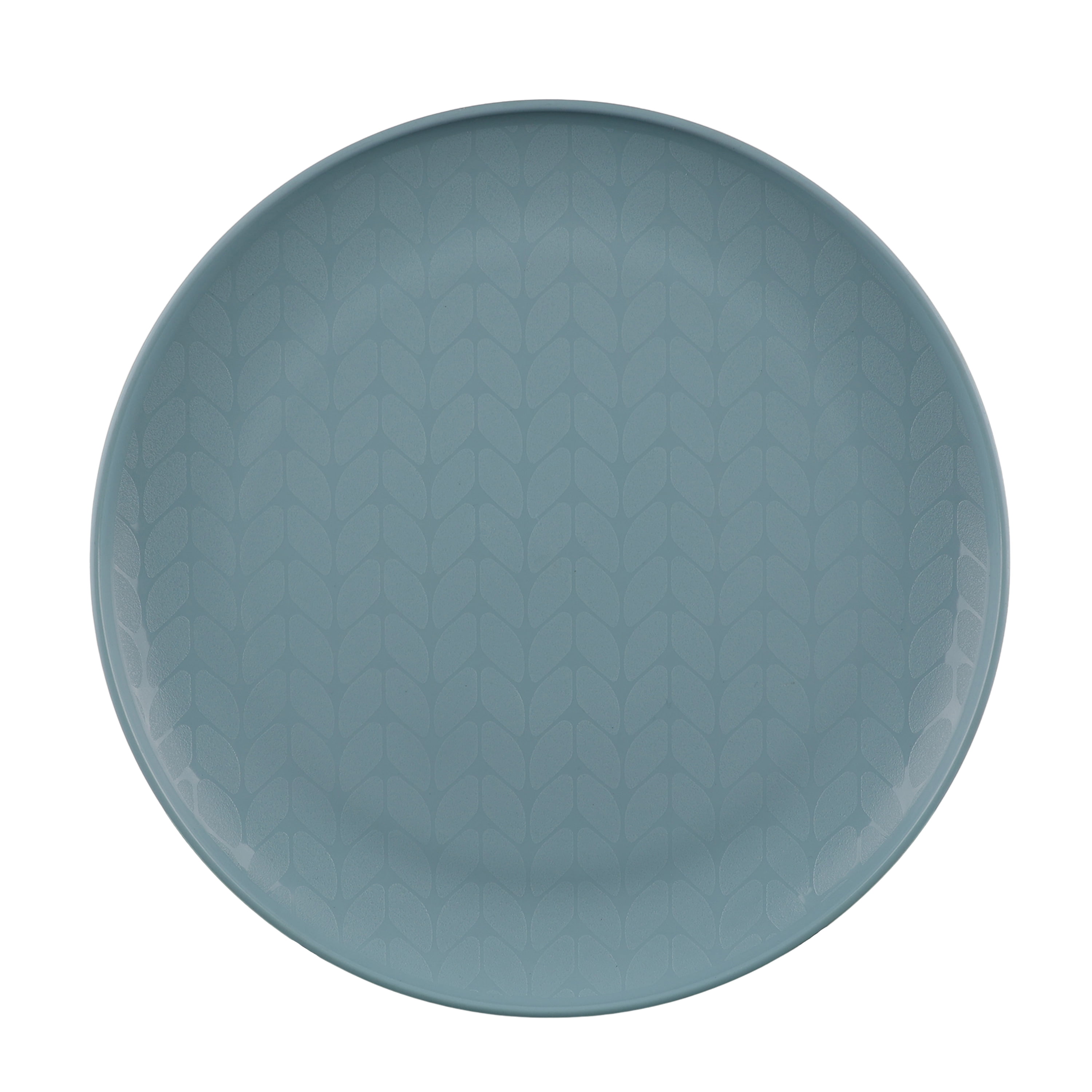 Mainstays 30-Piece Plastic Braided Pattern Dinnerware Bundle Set, Blue