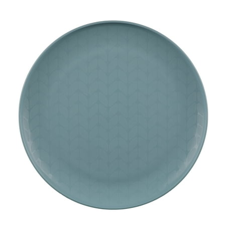 Mainstays - Blue Round Plastic Plate, Interwoven Braided Etched, 10.5 Inch