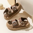 thumbnail image 4 of OSOLU Toddler Girls Sandals Soft Sole Comfortable Everyday Wear Adjustable Straps Beach Outdoor Casual Footwear For Baby To Classic Shoes, 2-2.2Years, 4 of 6