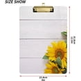 thumbnail image 3 of FMSHPON Sunflowers Clipboard Hardboard Wood Nursing Clip Board and Pull for Standard A4 Letter 13x9 inches, 3 of 8