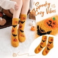 thumbnail image 2 of Halloween Mid Calf Fuzzy Socks for Women Thickened Plush Warm Knit Crew Socks with Novelty Style Soft Cushioned Perfect for Fall Winter Indoor Use and Home Lounging A, 2 of 6