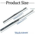 thumbnail image 4 of 17mm Wide Mini Drawer Slides Two-way Pull-out Slide Rail Track Rail 1 Pair Drawer Runners, 4 of 6