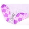 thumbnail image 6 of Serdomi Girls Purple Ruffle Neckline One-Piece Swimsuit for Kids Smiling Face Checkered Summer Bathing Suit Size 2T/3T, 6 of 7