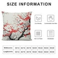 thumbnail image 5 of RUIYC Pillow Covers Watercolor Red Flowers Tree Branch Cushion Cover Sided Square Pillow Cases Chinese Spring Art Decor Livingroom Sofa Bed Pillowcase, 5 of 5