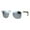 clear mirror, variant on Mens Plastic Horned Rim Metal Arm Elegant OG Designer Sunglasses Black