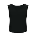 thumbnail image 5 of OIOLOYJM Cotton Cropped Workout Tank Tops for Women Sleeveless Sports Athletic Shirts Yoga Running Gym Workout T Shirts Black M, 5 of 7