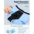 thumbnail image 5 of TIICHOO Incontinence Underwear for Boys 40ml Absorbency Kids Leakproof Underwear 5 Pack (Medium, Black/Gray/Blue/Neon Green/Orange)​, 5 of 8