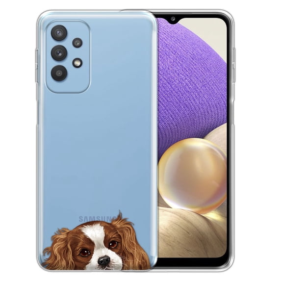 WIRESTER Transparent Soft Gel TPU Clear Case Slim Protective Cover for Samsung Galaxy A33 5G 6.4" 2022, Animal Cavalier King Charles Spaniels Dog