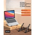 thumbnail image 3 of Soporte para Laptop, Base para Computadoras Portátiles, Ajuste de Engranajes, Compatible con MacBook, Surface, DELL, HP (Negro), 3 of 4