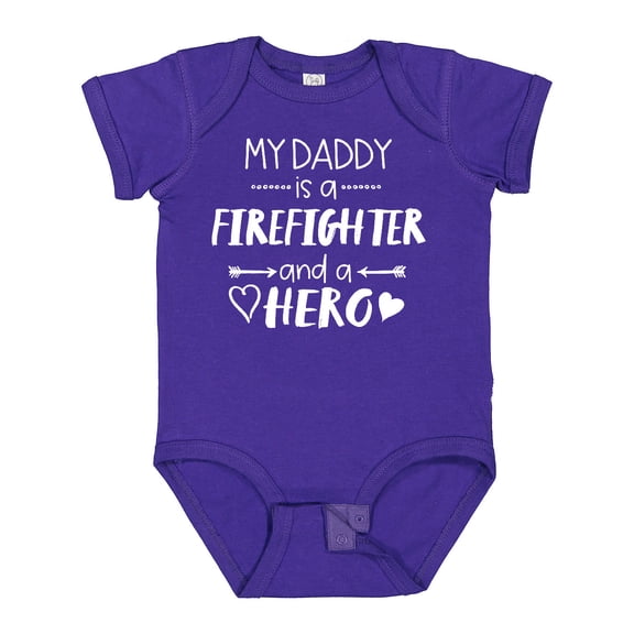 Inktastic My Daddy is a Firefighter and a Hero Boys or Girls Baby Bodysuit