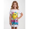 thumbnail image 2 of Trendy Chic Girls Short Sleeve Dress Casual Dress Casual Fit Basic Design for Kids Girls Age 5-13, 2 of 6
